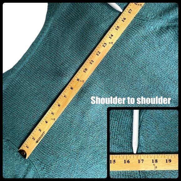Cozy Soft Plus Size Split Hem Sweater in Teal - No Tags - Measurements Included - Picture 7 of 10